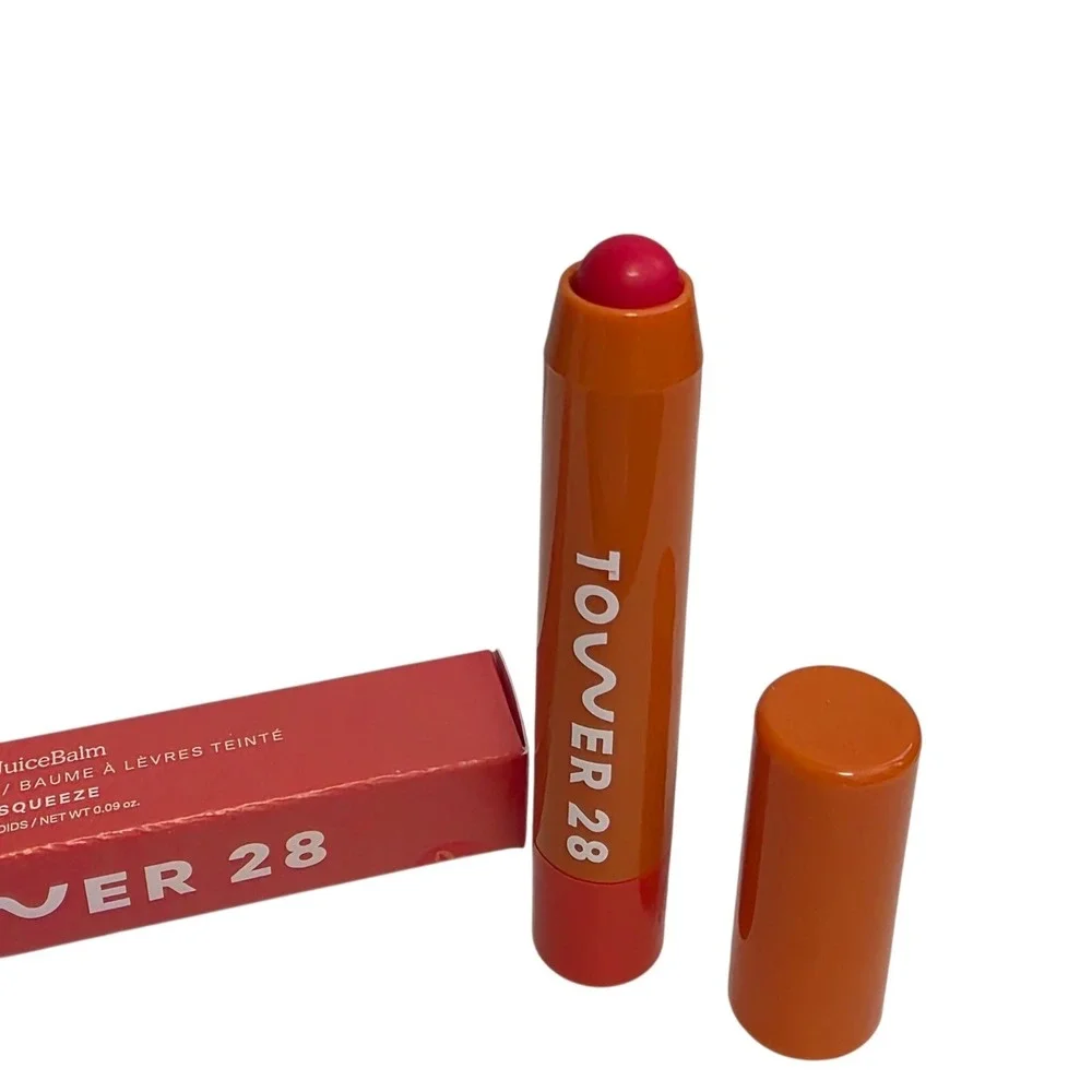 Tower 28 JuiceBalm Tinted Lip Balm Squeeze Pink Coral Glossy 0.09oz New in Box